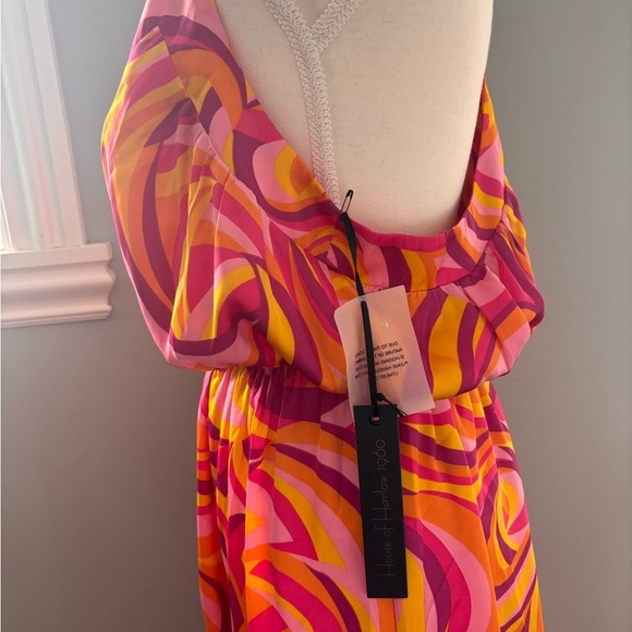 House of Harlow Vibrant Pink and Orange Maxi Dress - Picture 5 of 6